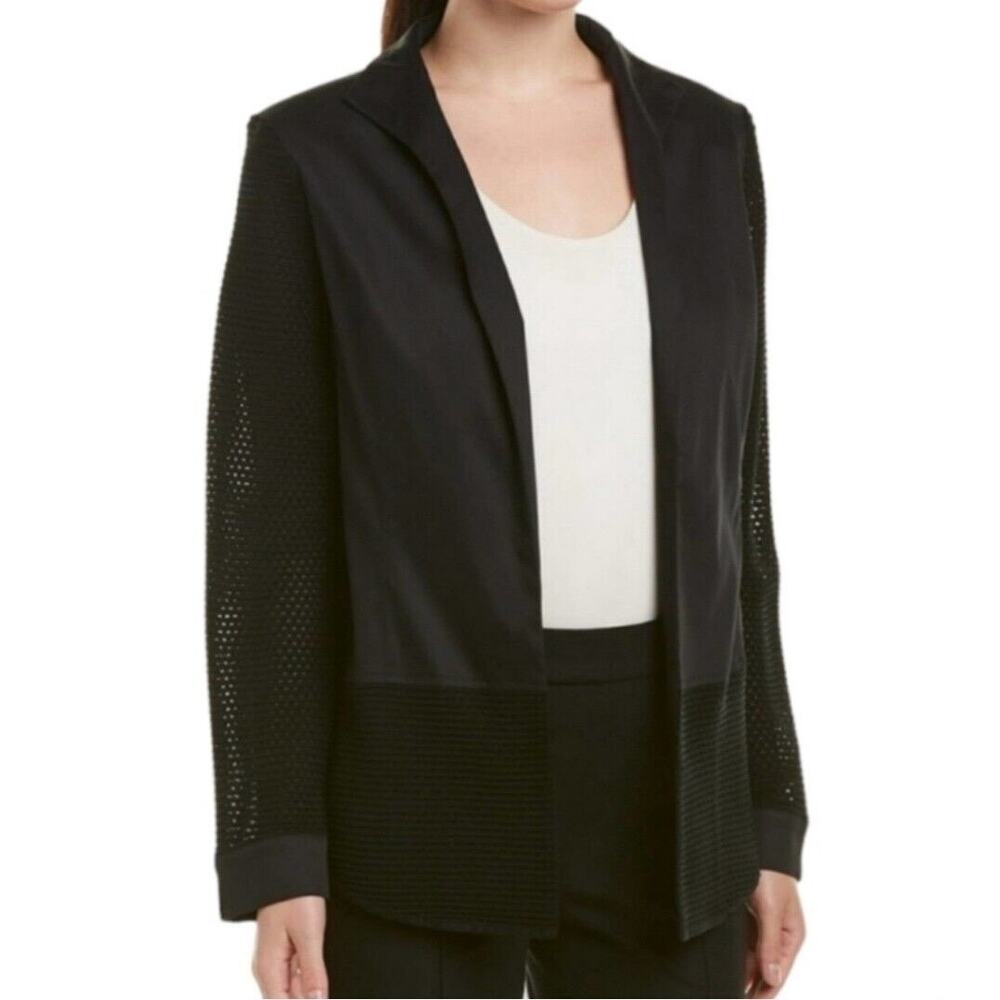 Ming Wang Open Front Mesh Blazer - image 1